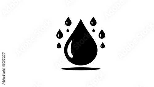 water drops icon vector logo 