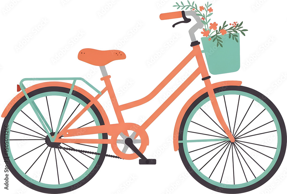 Fototapeta premium Bicycle Illustration : 자전거 일러스트