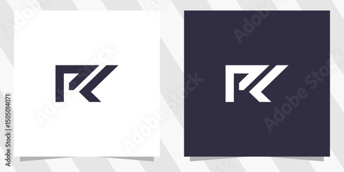 letter pk kp logo design vector