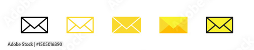 Envelope set icon. Message icon in vector design style. Email sign. Send graphic symbol.