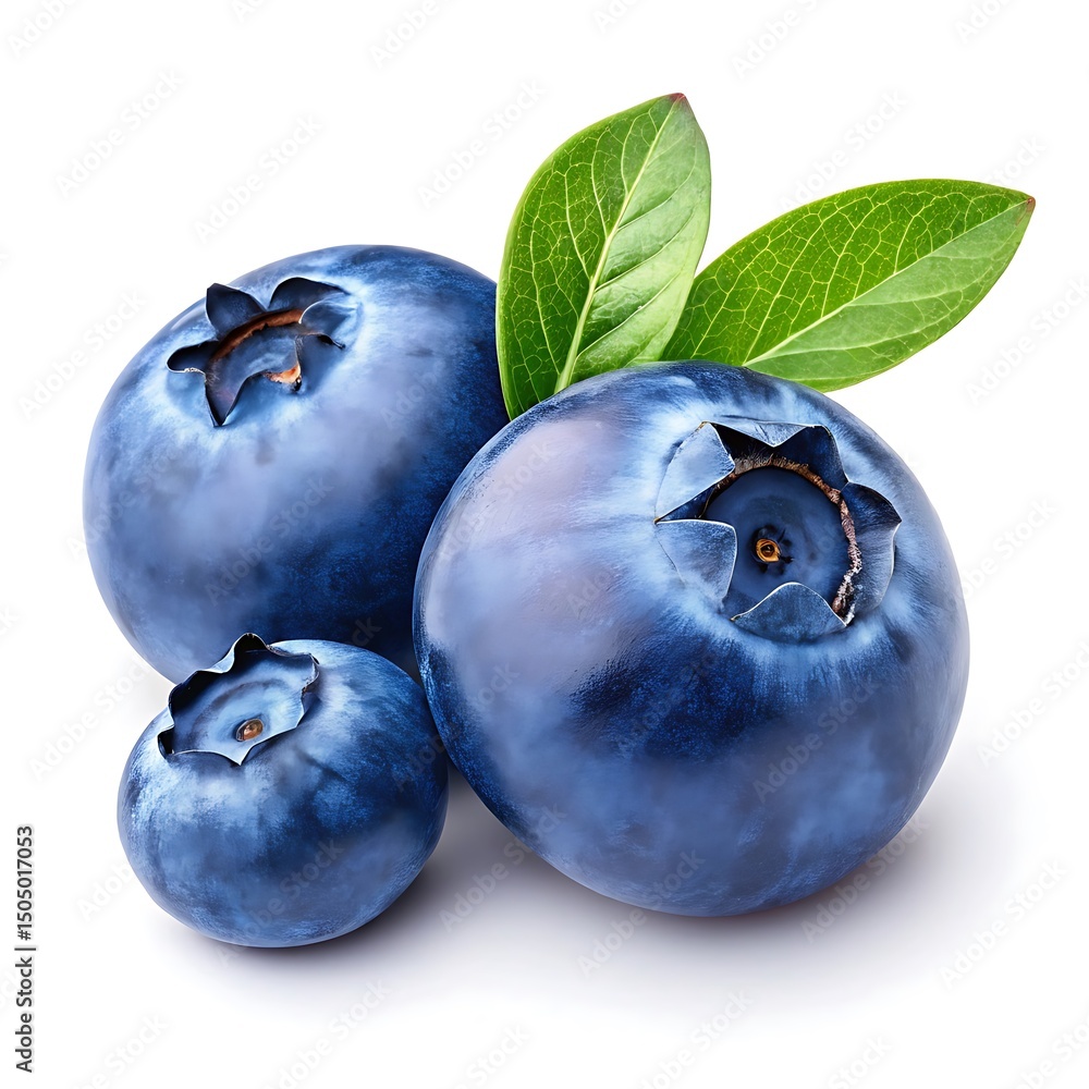 Obraz premium Blueberry Fruits with White Background