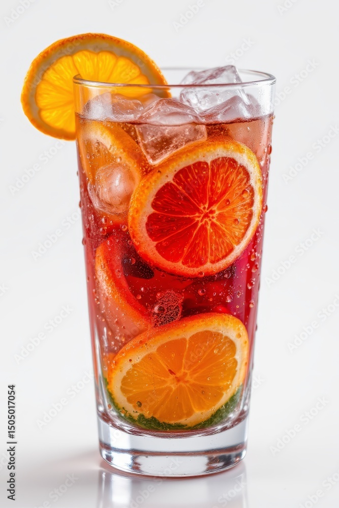 Fototapeta premium Refreshing Orange Cocktail with Ice