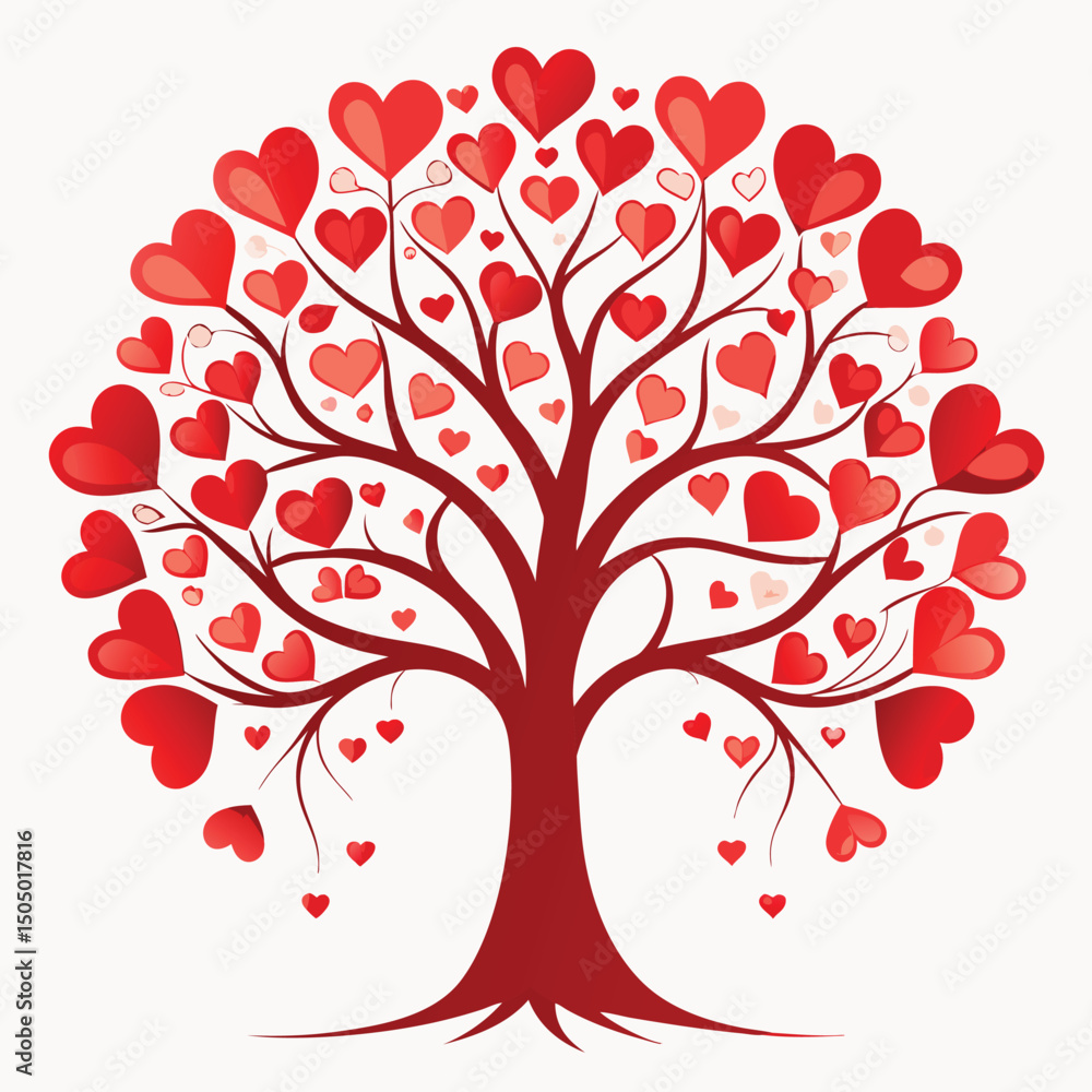 Obraz premium tree with hearts