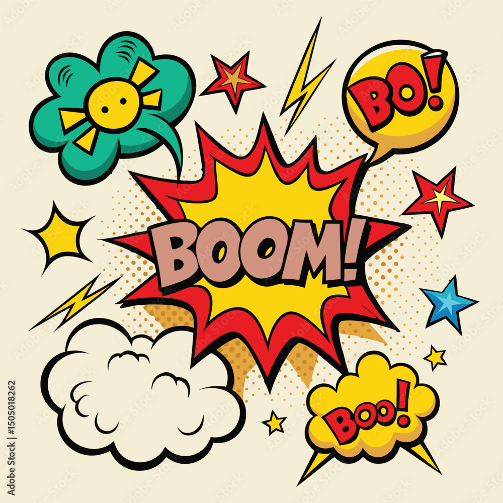 Cartoon comic sign burst clouds. Speech bubble, boom sign expression and pop art text frames. Comics mem expressions speech, superhero book bubbles label. Isolated vector symbols set Cartoon comic sign burst clouds. Speech bubble, boom sign expression and pop art text frames. Comics mem expressions speech, superhero book bubbles label. Isolated vector symbols set