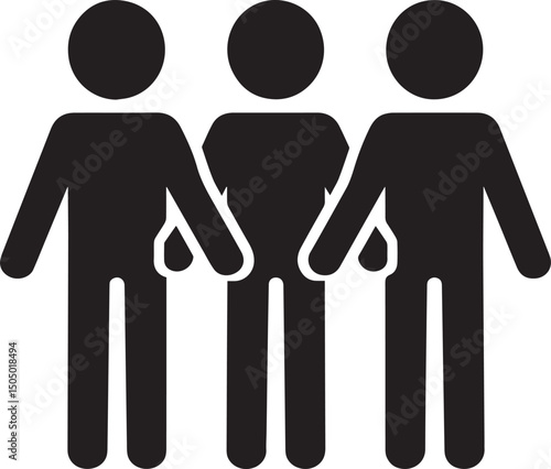 teamwork icon black vector illustration