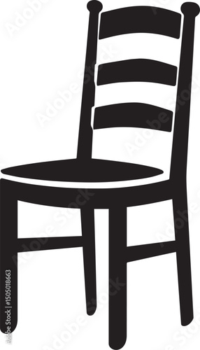 chair icon black vector illustration