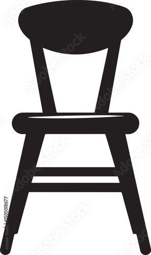 chair icon black vector illustration