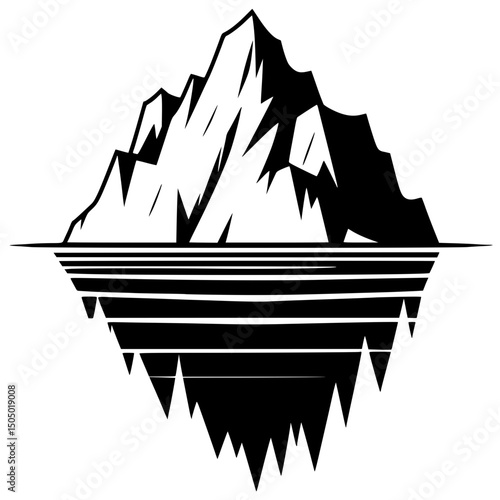 Iceberg logo silhouette