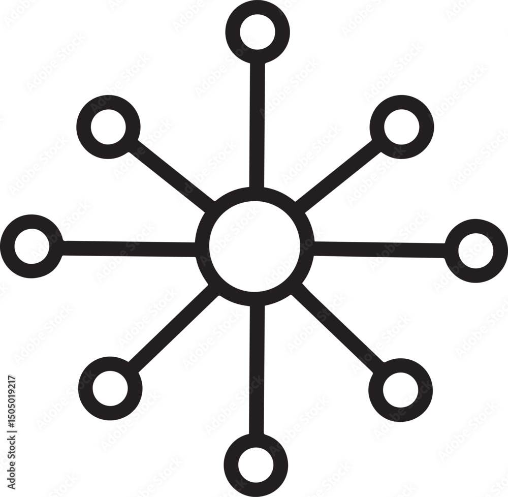network linear icon black vector illustration network linear icon black vector illustration