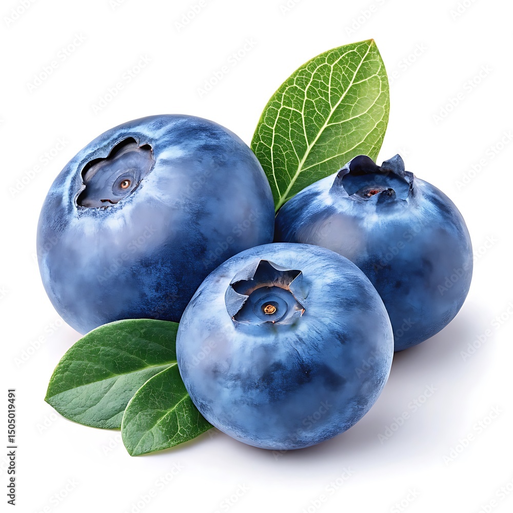 Obraz premium Blueberry Fruits with Clean White Background