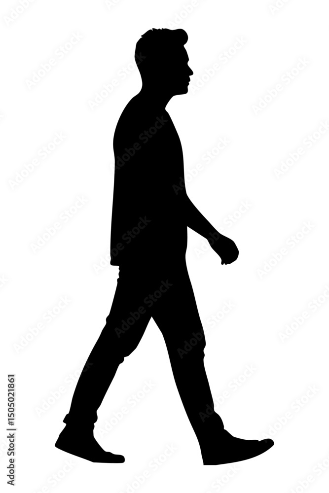 walking man silhouette white background walking man silhouette white background