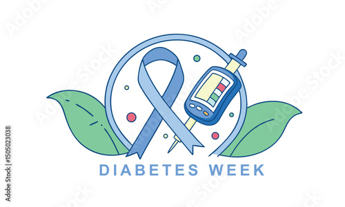 Diabetes Week. Diabetes concept illustration background.