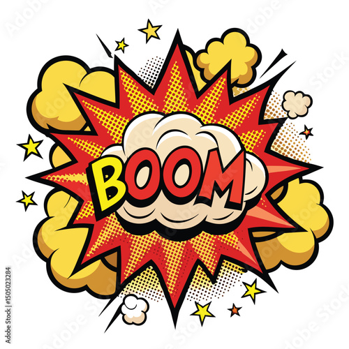 Cartoon comic sign burst clouds. Speech bubble, boom sign expression and pop art text frames. Comics mem expressions speech, superhero book bubbles label. Isolated vector symbols set 