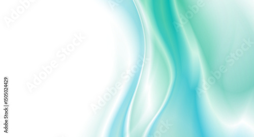 Bright blue green smooth blurred wavy abstract elegant background. Vector design