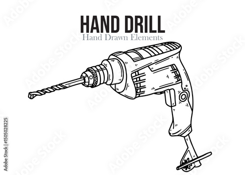 electric drill isolated on white background