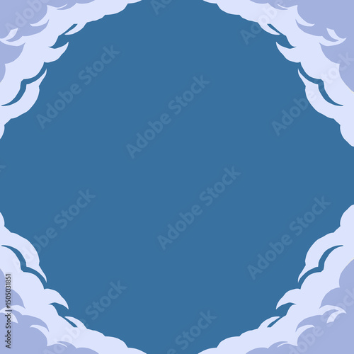 simple cloud element background frame