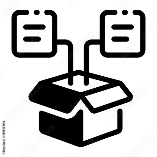 An icon of data gathering tools in glyph style
