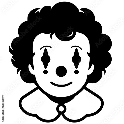 Clown portrait silhouette