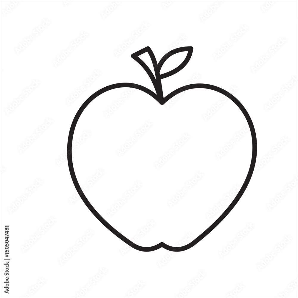Apple icon outline vector Apple icon outline vector