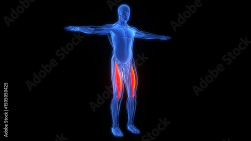 Human Muscular System Leg Muscles Rectus Femoris Muscles Anatomy