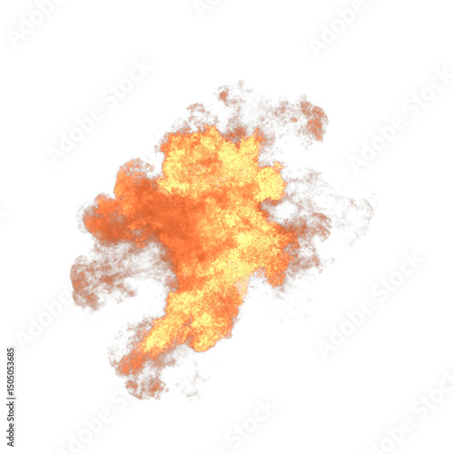 Fire Explosion isolated on transparent background