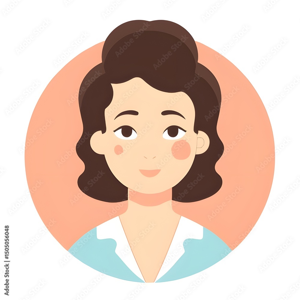 Artistic depiction of a woman with an elegant hairstyle and attire Artistic depiction of a woman with an elegant hairstyle and attire
