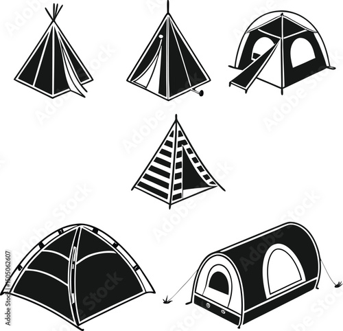 set of camp icons