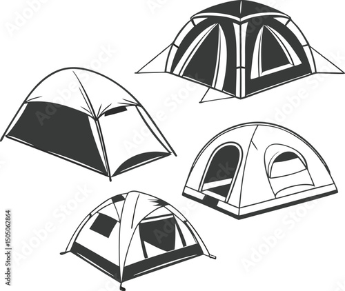 vector illustration of a camping