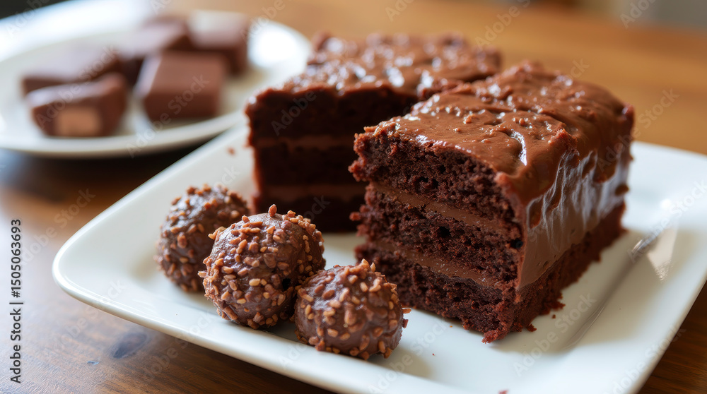 Chocolate cake with nuts Chocolate cake with nuts