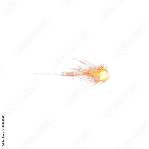 Gun Fire isolated on transparent background