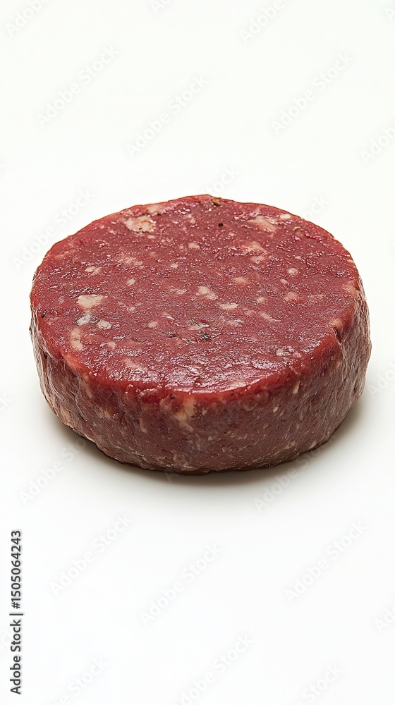 Hamburger patty isolated on white Hamburger patty isolated on white