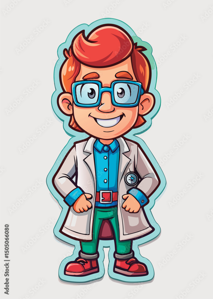 Vector illustration of a Friendly doctor character illustration. Vector illustration of a Friendly doctor character illustration.