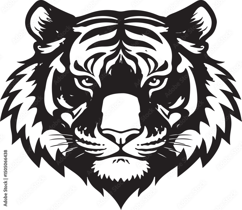 Fototapeta premium tiger head vector
