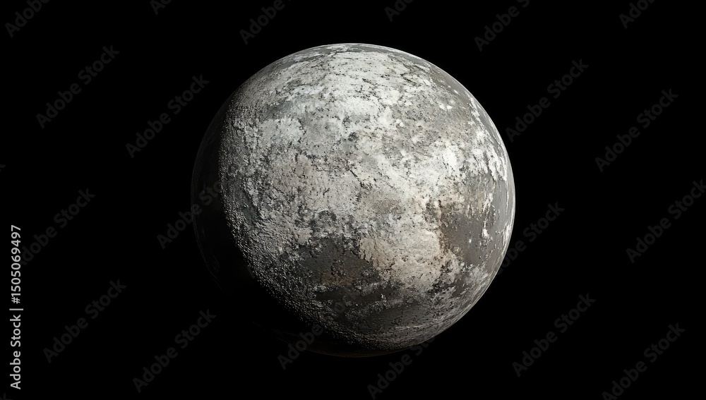 Alien Planet, Grey Surface, Dark Space Alien Planet, Grey Surface, Dark Space