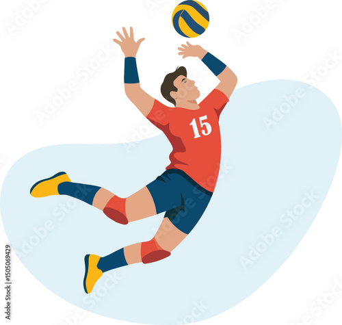 Player diving a dig in volleyball