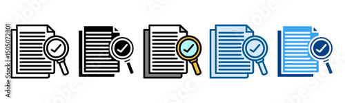 Audit Icon Set Multiple Style Collection