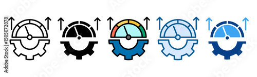 Performance Testing Icon Set Multiple Style Collection