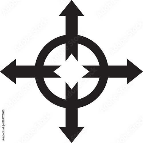 four arrow free direction vector design tempate