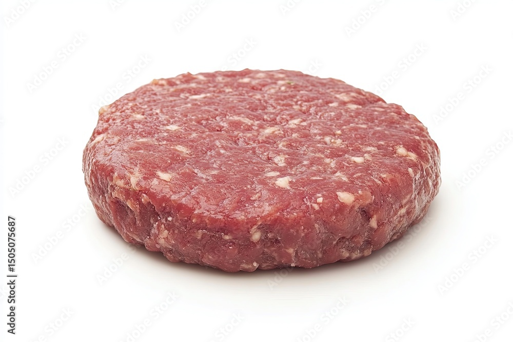 Hamburger patty isolated on white Hamburger patty isolated on white