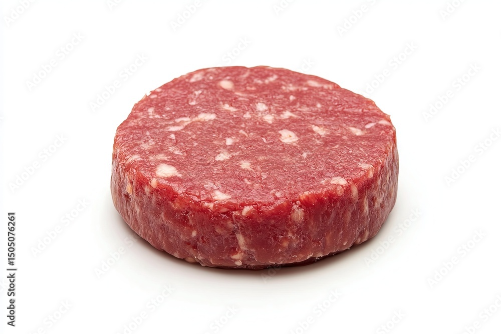 Hamburger patty isolated on white Hamburger patty isolated on white