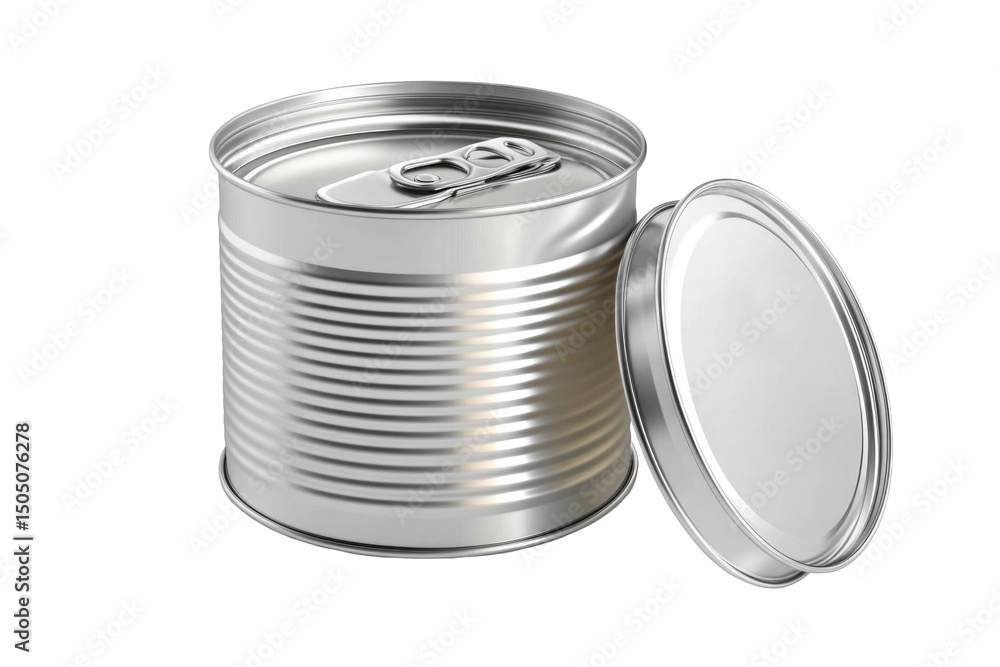 Open Tin Can isolated on a transparent background Open Tin Can isolated on a transparent background