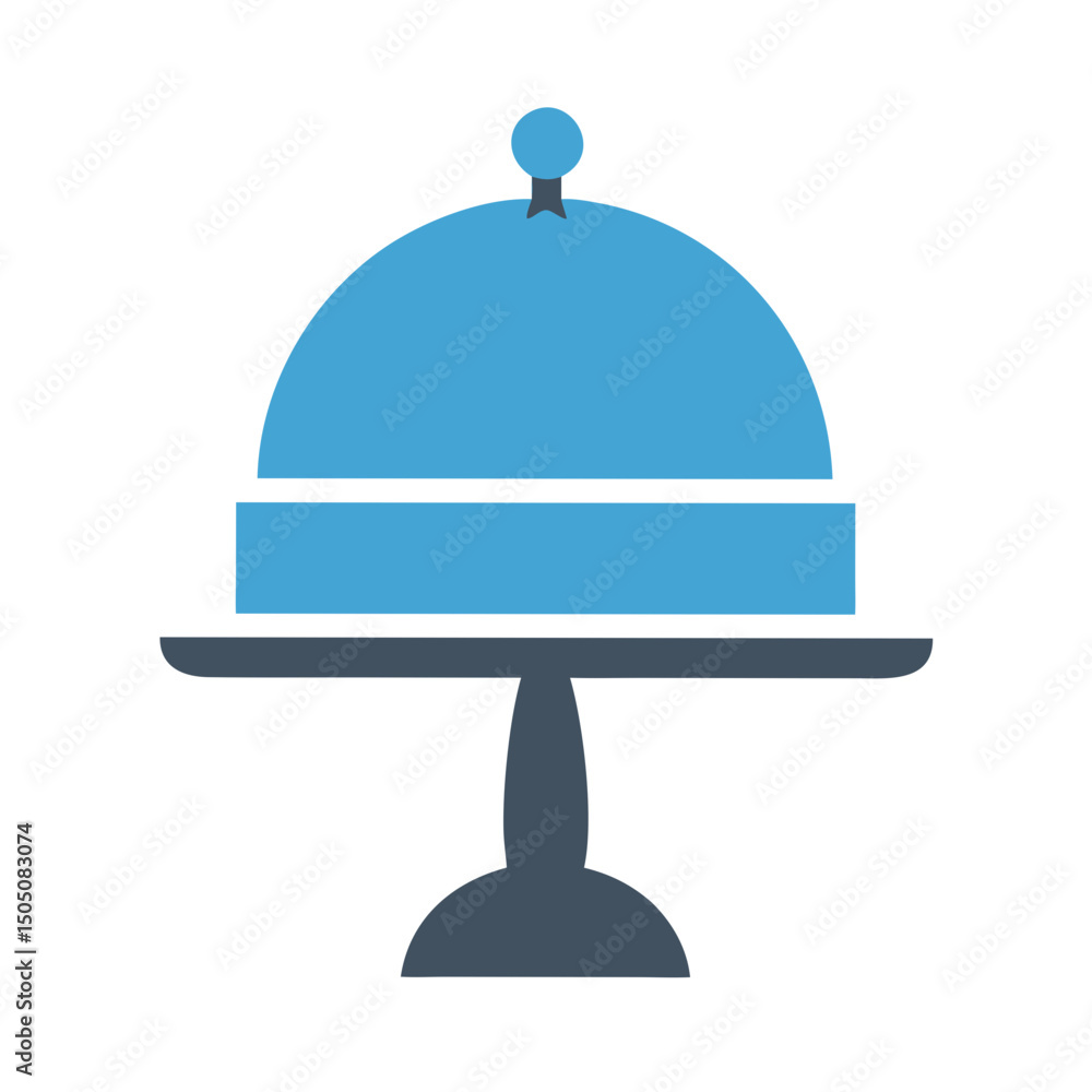 Naklejka premium Stand with Dome Icon – Architectural Structure and Pavilion Vector Illustration