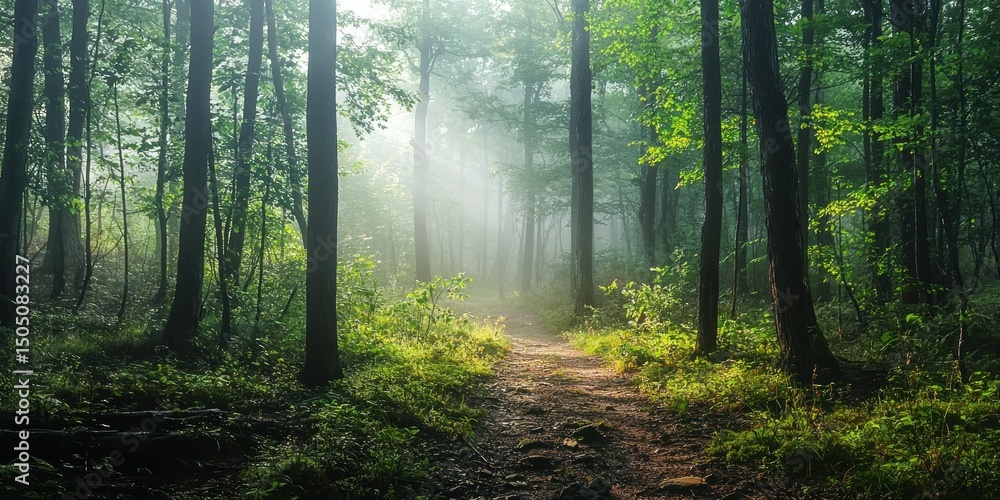 Fototapeta premium Misty Morning in the Woods