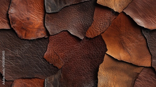Wallpaper Mural Assorted leather tiles combined in seamless collage, great for moodboards, branding visuals, and luxury design concepts. Torontodigital.ca