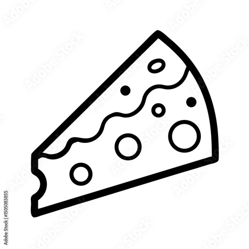 Cheese Wedge Snack Icon – Dairy Food and Tasty Snack Vector Illustration