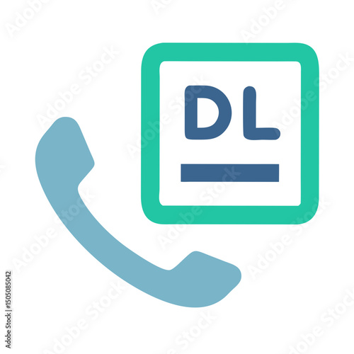 Data List with Call Support Icon – Customer Service, Help Desk, Contact Assistance Symbol
