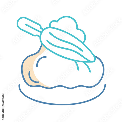 Dough Kneading Icon – Baking Process, Cooking, Handmade Bread Symbol