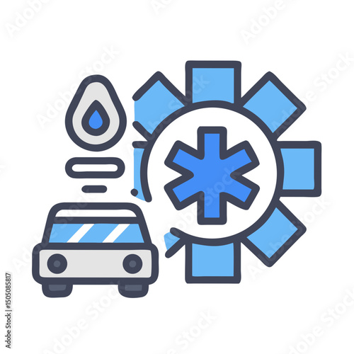 Emergency Services Icon – Urgent Help, Medical Aid, Rescue Symbol