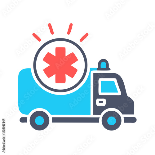 Emergency Services Icon – Urgent Help, Medical Aid, Rescue Symbol