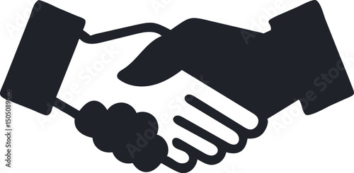 handshake vector illustration, handshake line art con vector illustration